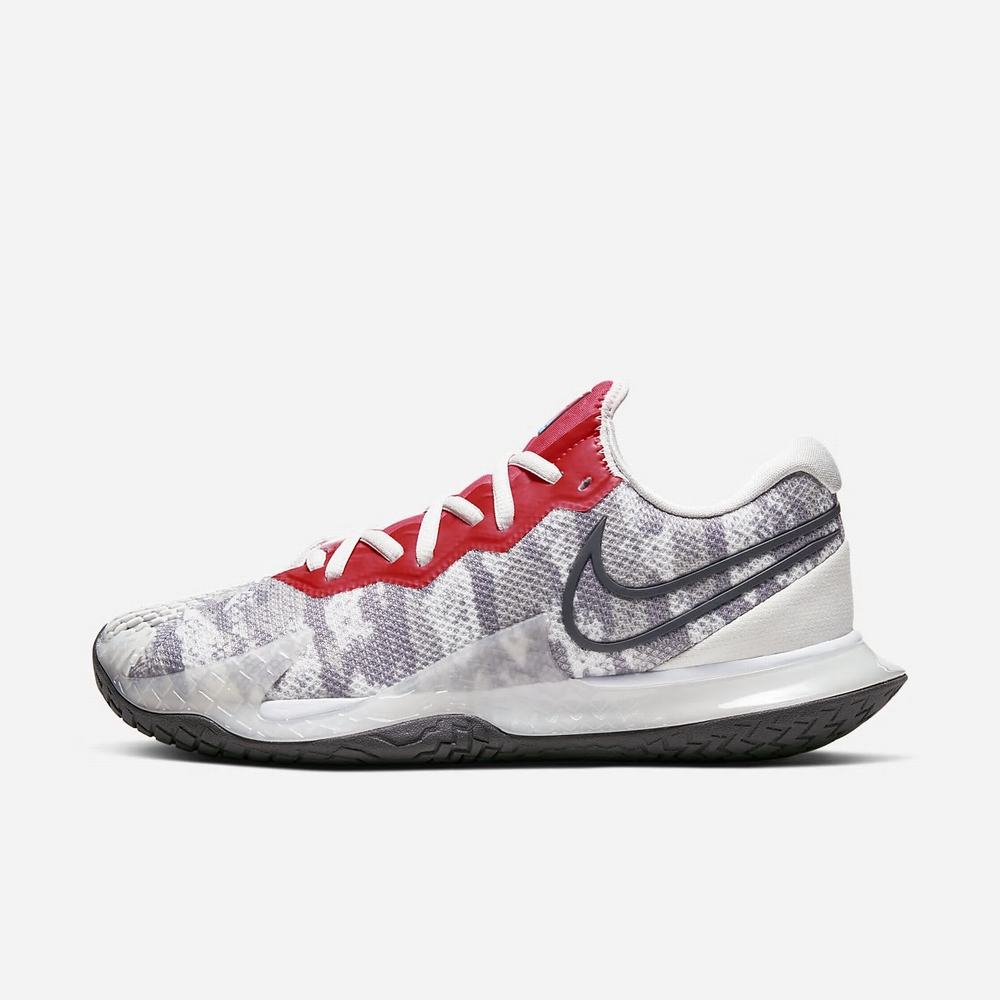 Chaussure De Tennis Nike NikeCourt Air Zoom Vapor Cage 4 Blanche 7293-816 Platinum Tint/Laser Crimson/Royal Pulse/Thunder Grey Femme | EHV-19984787